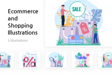 Ecommerce And Shopping Illustration Pack