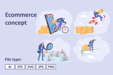 Ecommerce Concept Illustration Pack