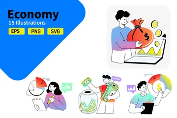 Economía Paquete de Ilustraciones