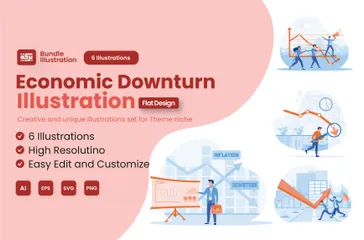 Economic Downturn Illustration Pack