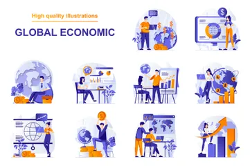 Économique mondiale Pack d'Illustrations