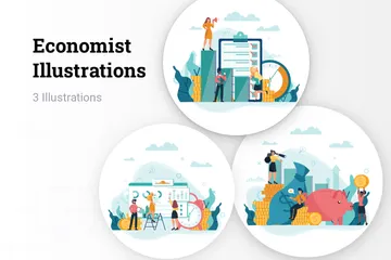 Économiste Pack d'Illustrations