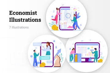 Économiste Pack d'Illustrations