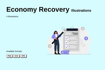 Economy Recovery Illustration Pack