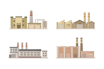 Edificio industrial Paquete de Ilustraciones