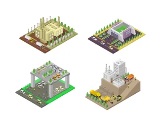 Edifícios Pacote de Ilustrações