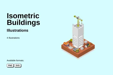 Edifícios Isométricos Pacote de Ilustrações