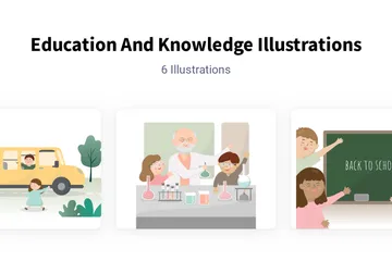 Educação e Conhecimento Illustration Pack