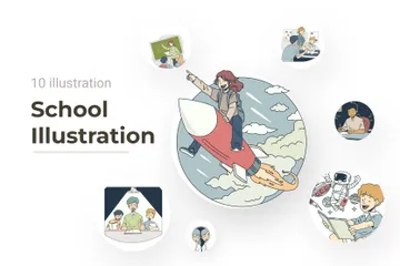 Educação escolar Pacote de Ilustrações