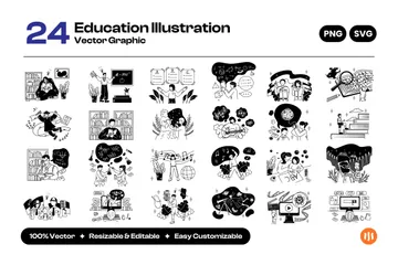 Educación Paquete de Ilustraciones