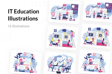 Educación en TI Paquete de Ilustraciones