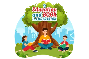 Education And Books Illustration Illustration Pack