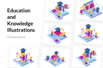 Education And Knowledge Illustration Pack