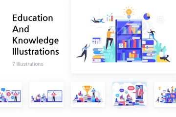 Education And Knowledge Illustration Pack