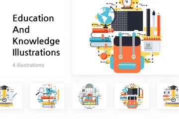 Education And Knowledge Illustration Pack