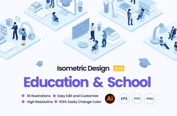 Education And School Illustration Pack