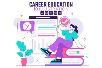 Éducation au développement de carrière Pack d'Illustrations