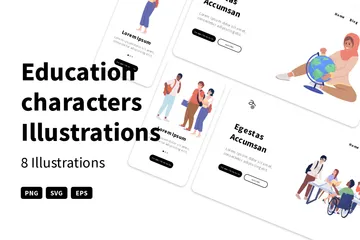 Education Characters Illustration Pack