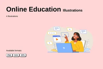 Éducation en ligne Pack d'Illustrations