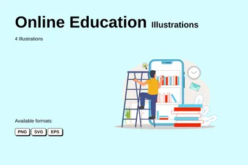 Éducation en ligne Pack d'Illustrations