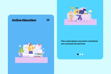 Éducation en ligne Pack d'Illustrations