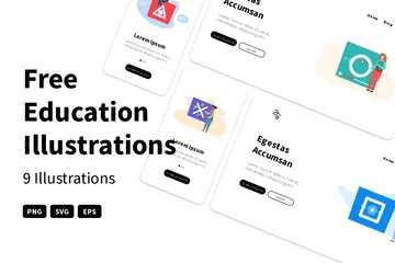 Education gratuite Pack d'Illustrations