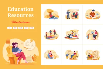 Education Resources Illustration Pack