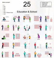 Education & School Illustration Pack
