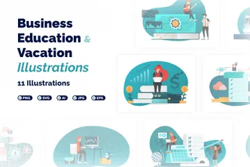 Education Vacation And Finance Illustration Pack