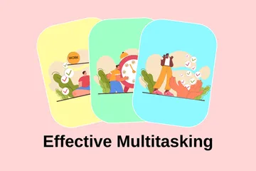 Effective Multitasking Illustration Pack