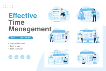 Effective Time Management Illustration Pack