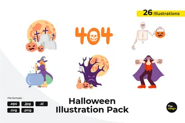 Halloween effrayant Pack d'Illustrations