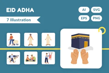 Eid Adha Illustration Pack