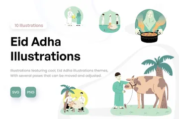 Eid Adha Illustration Pack