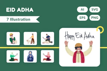 Eid Adha Illustration Pack