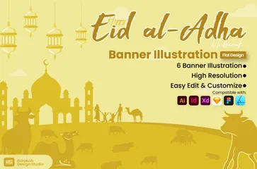 Eid Al-Adha 1 Pacote de Ilustrações