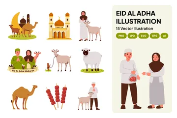 Eid al-Adha Paquete de Ilustraciones