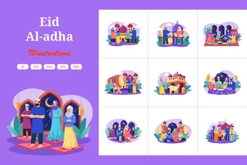 Eid Al-adha Illustration Pack