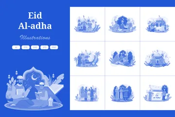 Eid Al-adha Illustration Pack