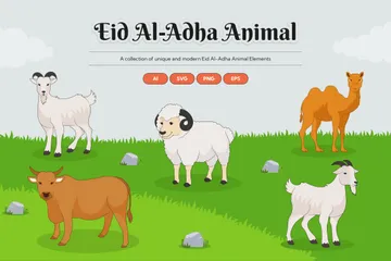 Eid Al Adha Animal Illustration Pack
