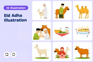 Eid Al Adha Illustration Pack