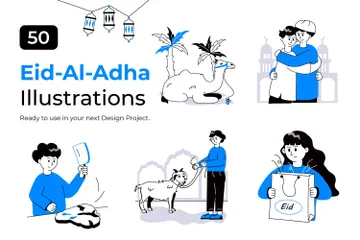 Eid Al Adha Illustration Pack