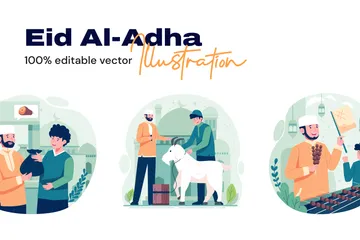 Eid Al-Adha Illustration Pack