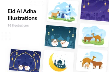 Eid Al Adha Illustration Pack