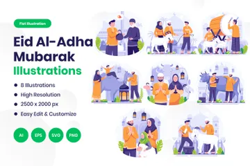 Eid Al Adha Illustration Pack