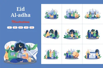 Eid Al-adha Illustration Pack