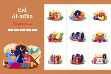 Eid Al-adha Illustration Pack