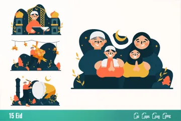 Eid Mubarak Paquete de Ilustraciones