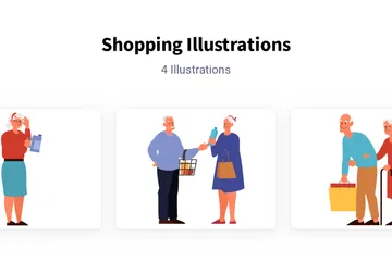 Einkaufen Illustrationspack