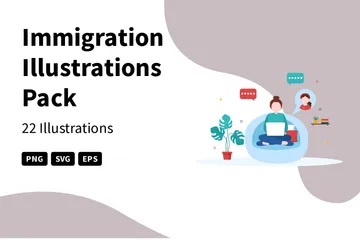 Einwanderung Illustrationspack